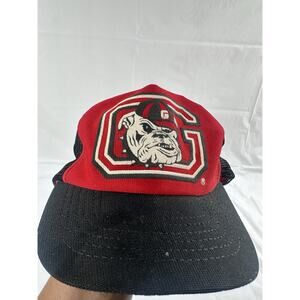 Vintage UGA Snapback Hat Mesh Trucker Georgia Bulldogs 1980s Athens Frat Gameday